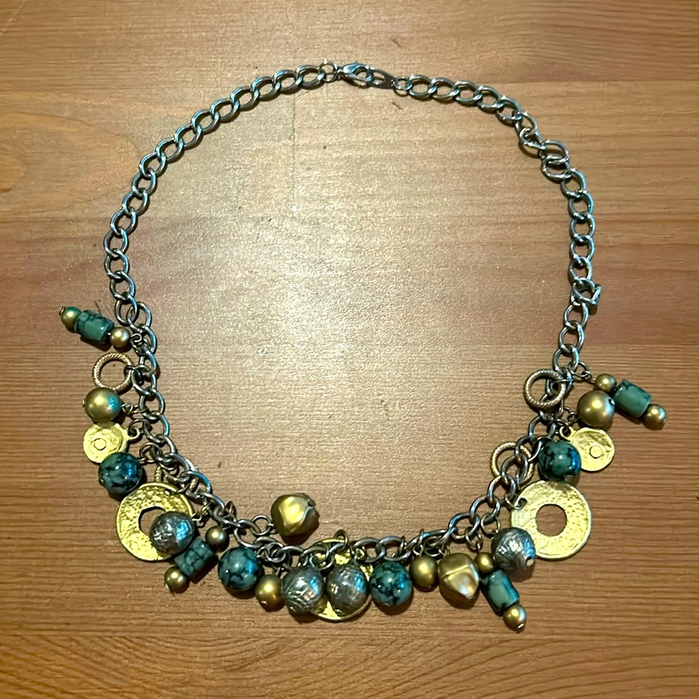 Multitone mixed bead adjustable length necklace